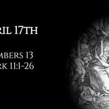 April 17th: Numbers 13 & Mark 11:1-26